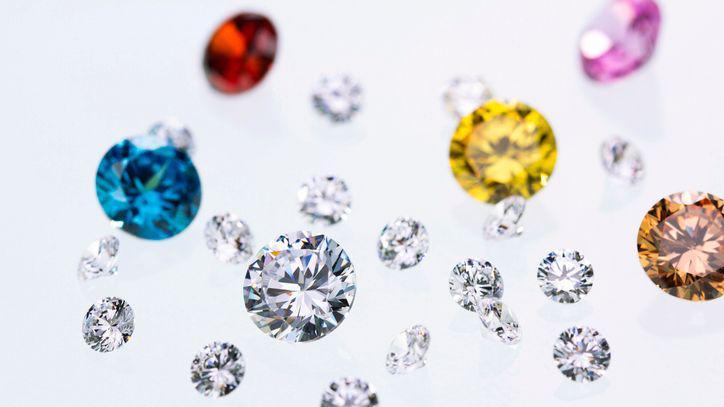 Colourful diamonds.