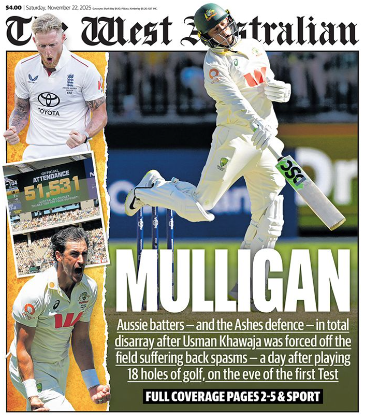 West Australian front page