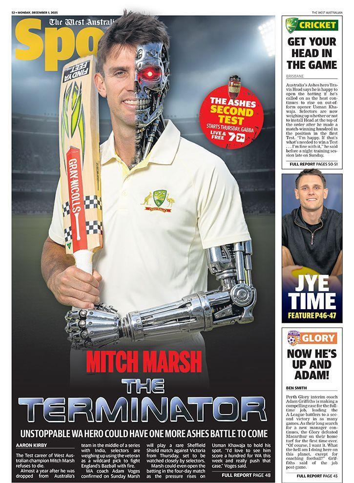 Back page of the West Australian on 1 December 