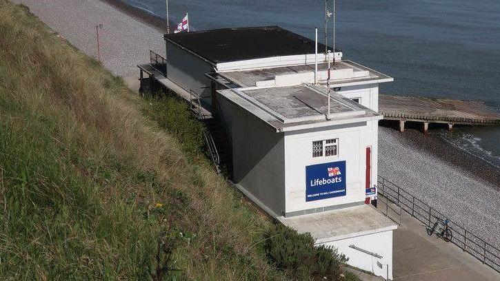 The RNLI station at Sheringham is close to a vulnerable cliff face