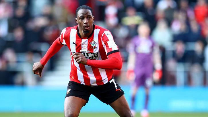 Joe Aribo in action for Southampton in the Premier League clash with Wolves last season