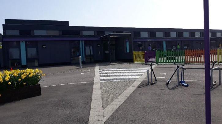 View of Burfield Academy and playground