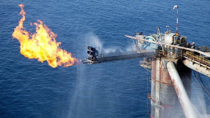 Oil rig flare