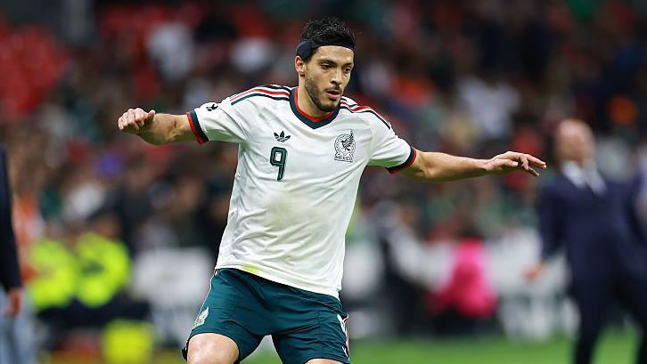 Raul Jimenez in action for Mexico