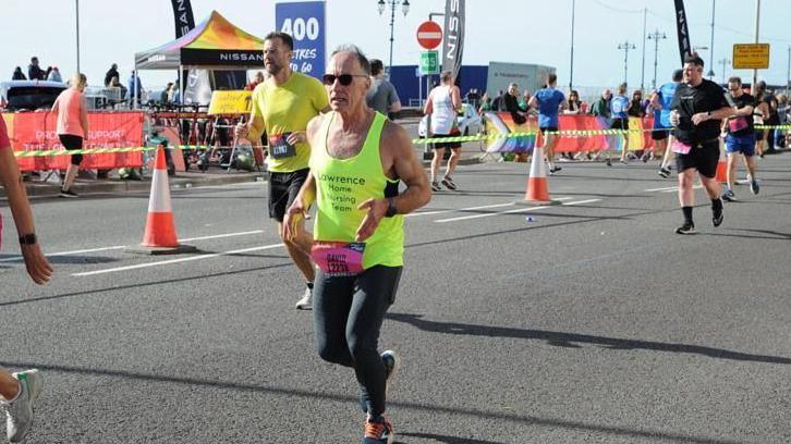 David running in the Great South Run