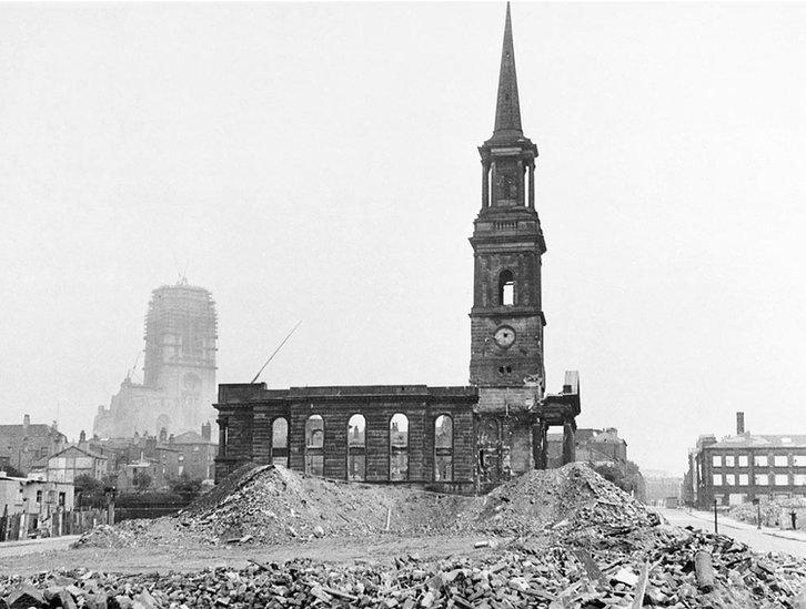 Exterior view from the north-west of St Michael's Church, Liverpool