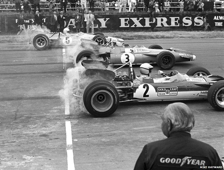 The start of the 1969 British Grand Prix at Silverstone