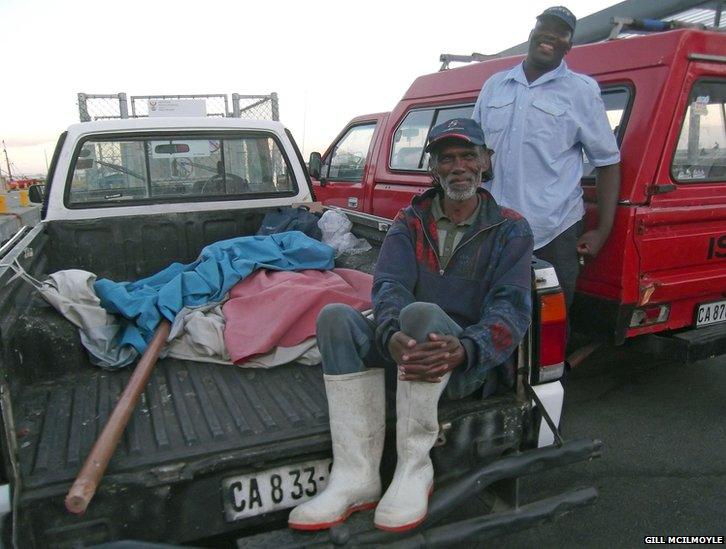 Fishermen at Kalk Bay harbour