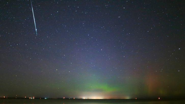 Taurid meteor shower over Lake Simcoe in 2015.