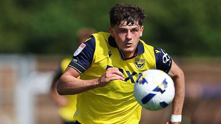 Will Lankshear in action for Oxford United