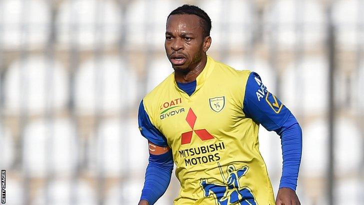 Joel Obi in action for Italian side Chievo