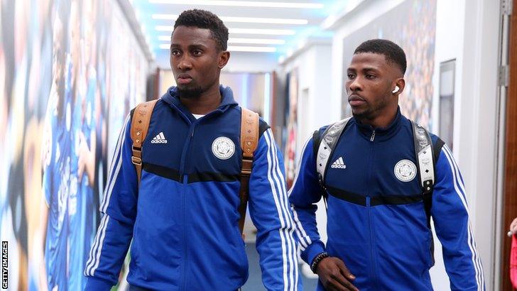 Leicester City and Nigeria duo Wilfred Ndidi (left) and Kelechi Iheanacho