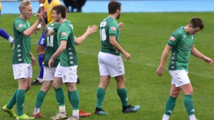 Guernsey FC celebrate