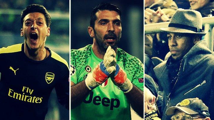 Mesut Ozil, Gianluigi Buffon and Pierre-Emerick Aubameyang