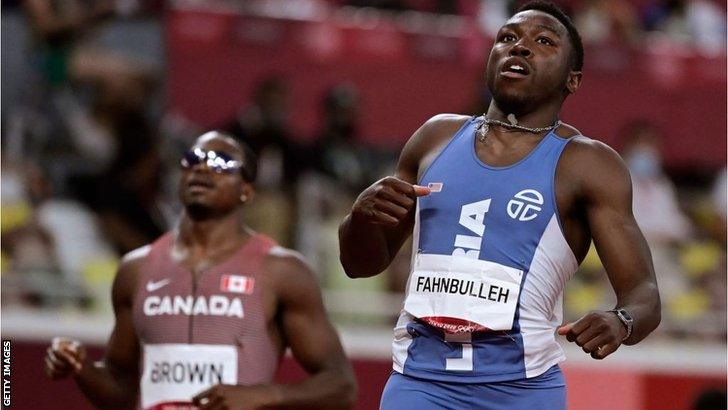 Liberian sprinter Joe Fahnbulleh