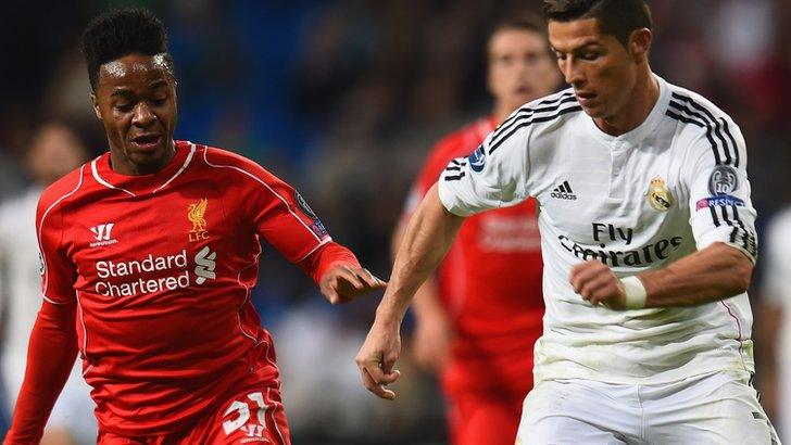 Raheem Sterling and Cristiano Ronaldo
