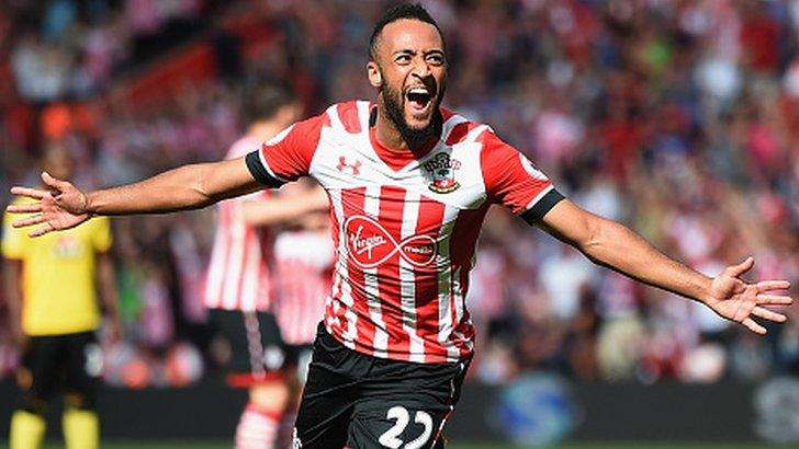 Nathan Redmond celebrates equalising for Southampton against Watford