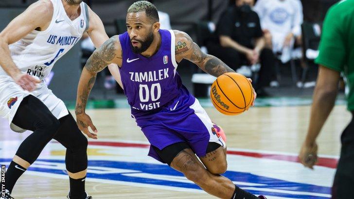 Zamalek's Walter Hodge in action during the final of the Basketball Africa League