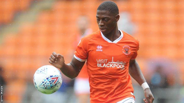 Sullay Kaikai in action for Blackpool