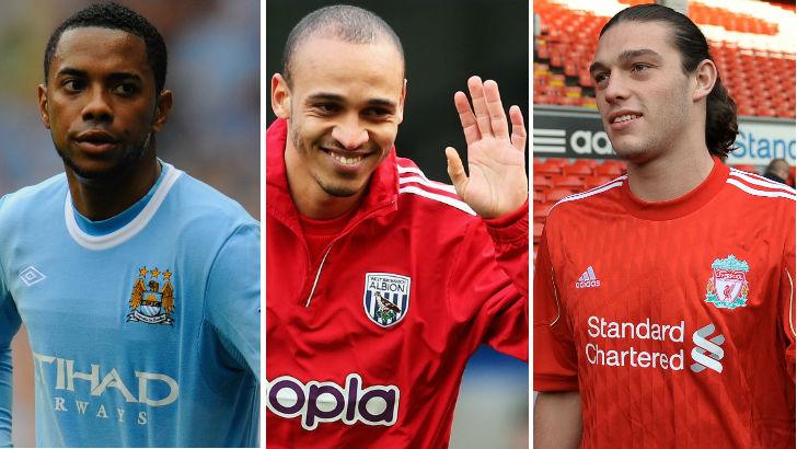 Robinho, Peter Odemwingie and Andy Carroll