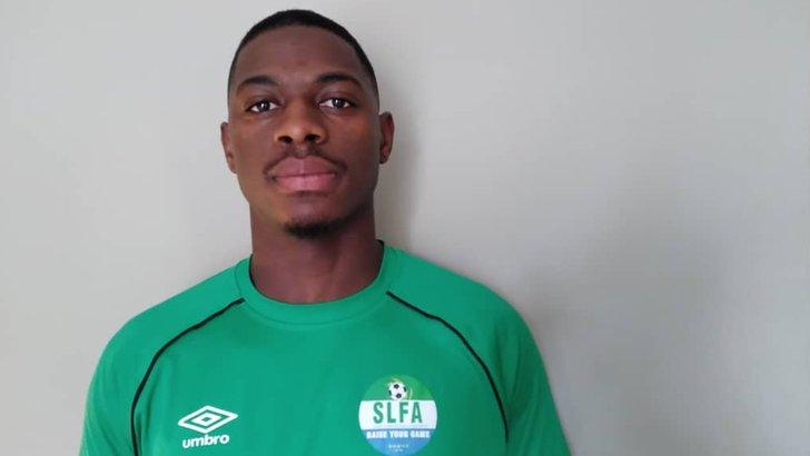 Sullay Kaikai in a Sierra Leone shirt