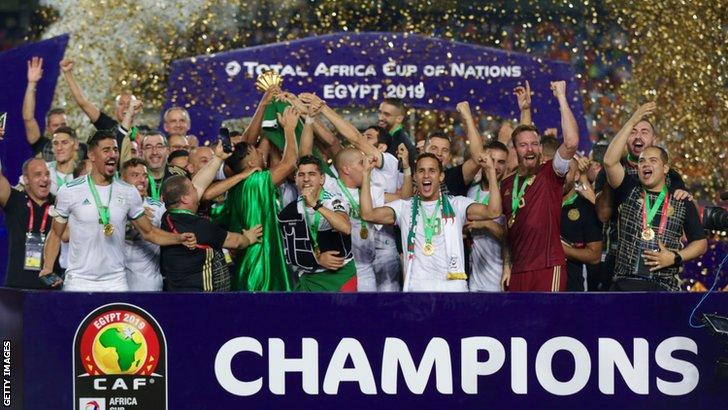 Algeria celebrate winning the 2019 Africa Cup of Nations