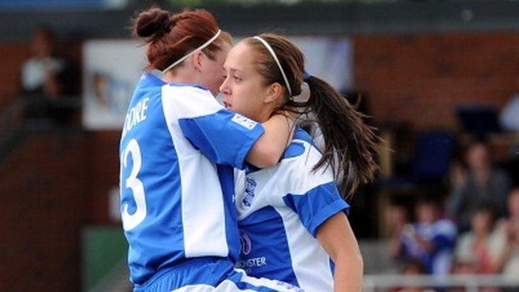 Birmingham City Ladies duo Jade Moore (left) and Jo Potter