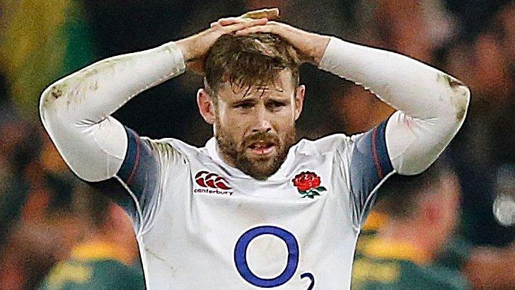 Disconsolate England full-back Elliot Daly