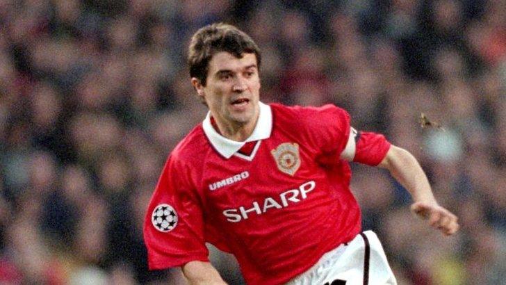 Roy Keane, playing for Manchester United