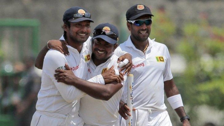 Sri Lanka celebrate victory