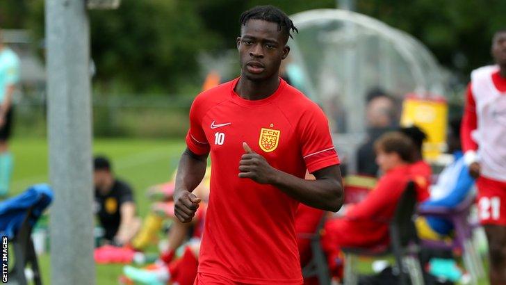 Ghana's Kamaldeen Sulemana training with Nordsjælland.