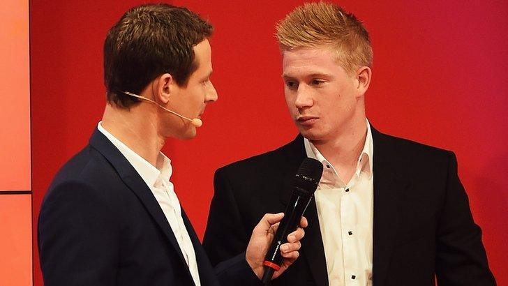 Kevin de Bruyne at the awards ceremony in Hamburg