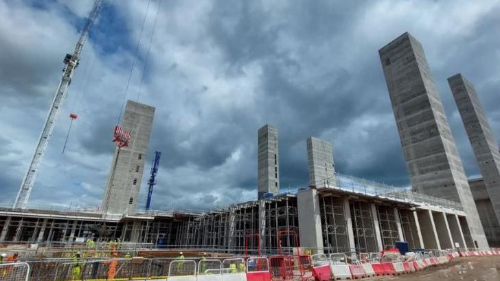 Construction work on the new Edmonton incinerator