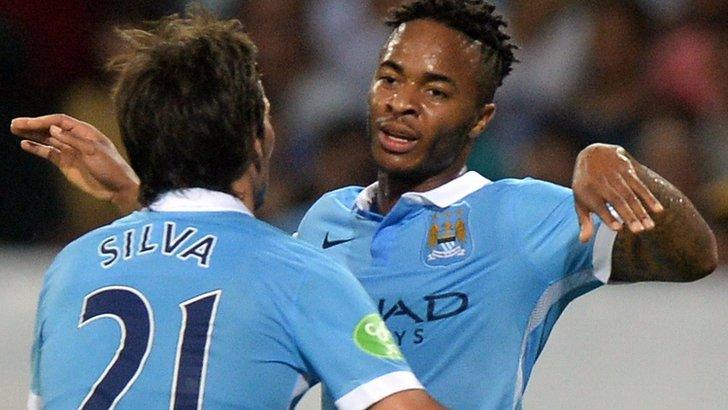 Raheem Sterling and Manchester City team-mate David Silva