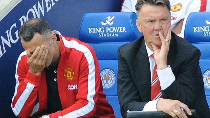 Man Utd manager Louis van Gaal and assistant Ryan Giggs