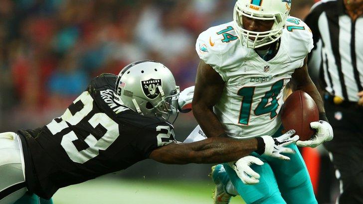 Oakland Raiders v Miami Dolphins at Wembley in September 2014
