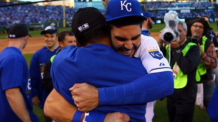 Kansas City Royals celebrate making it to the World Series