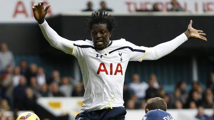 Tottenham forward Emmanuel Adebayor