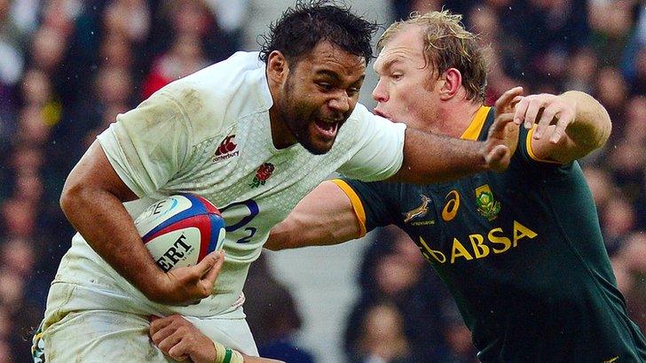 England's Billy Vunipola in action against South Africa