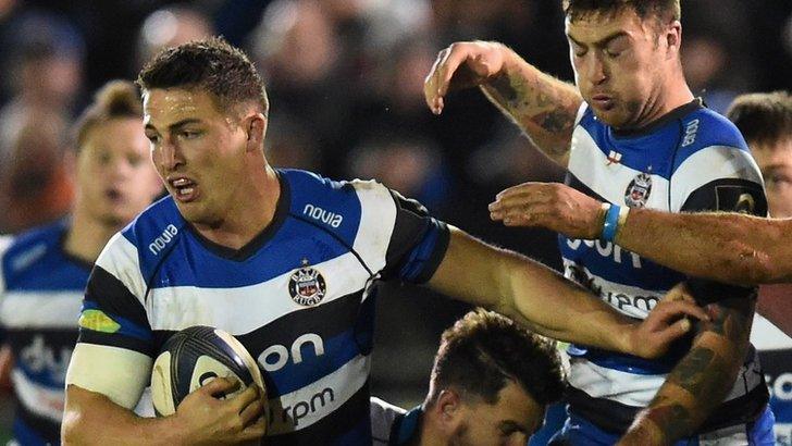 Sam Burgess on the burst from Matt Banahan's pass