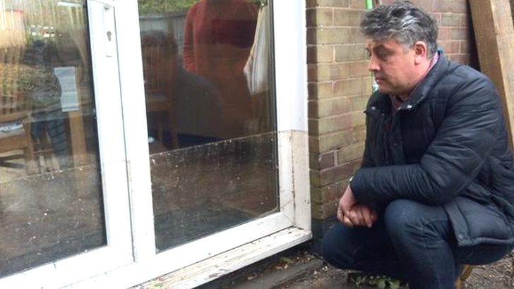 Tide mark on patio doors