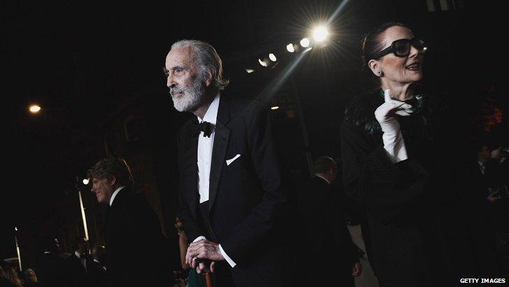 Christopher Lee and his wife Gitte