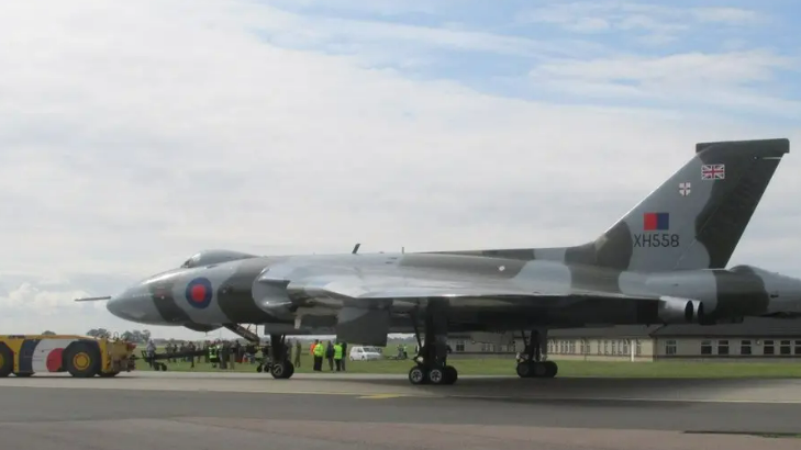 XH558 on the ground