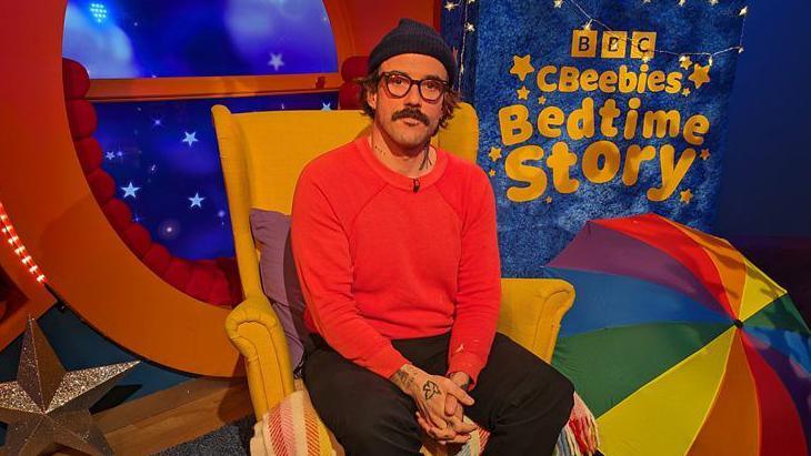 Idles singer Joe Talbot in the CBeebies studio