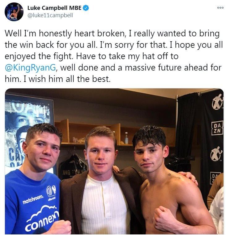 Luke Campbell, Saul 'Canelo' Alvarez and Ryan Garcia