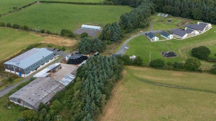 New Warlands Farm, aerial view