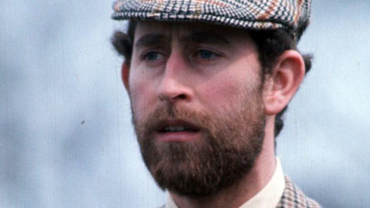 Prince Charles with a beard in 1976.