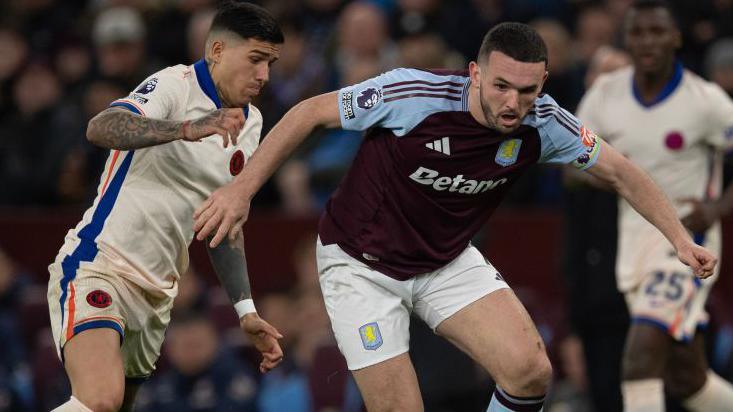 Action from a Chelsea v Aston Villa Premier League match