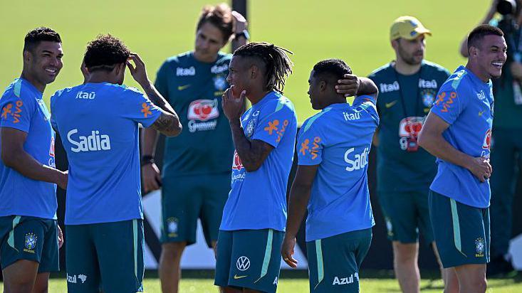 Brazil players train in the US