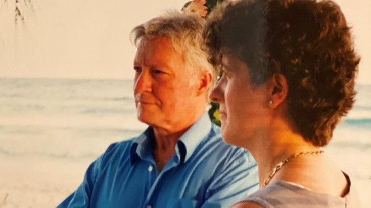 Ann Richards and her husband Eirwyn on their wedding day